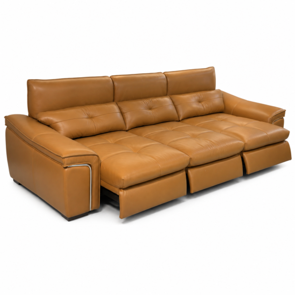 Three-Seater Power Slide Leather Sofa LSG-P69005-A
