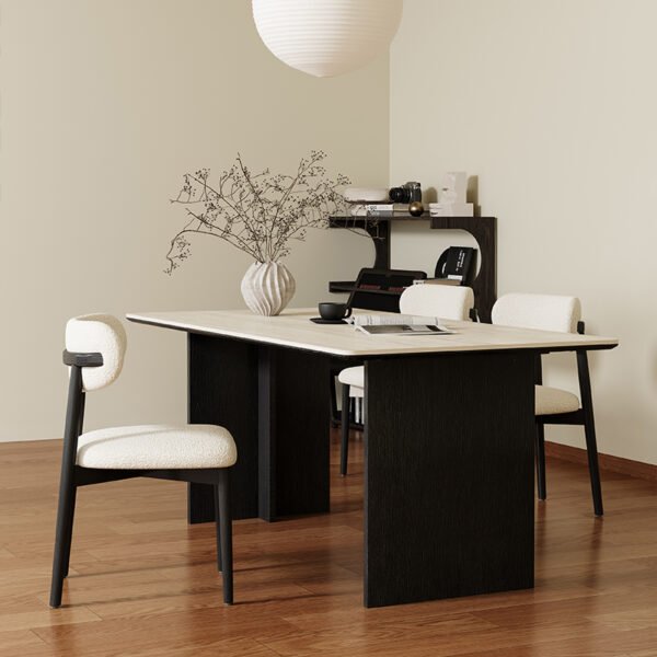 Travertine-Look Sintered Stone Dining Table YGZT5152
