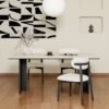 Travertine-Look Sintered Stone Dining Table YGZT5152