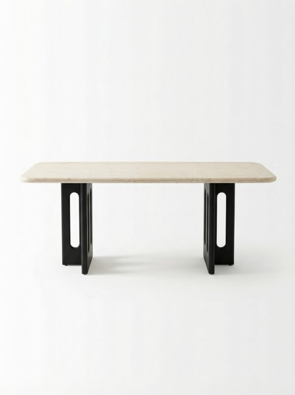 Yutu Natural Travertine Rectangular Dining Table