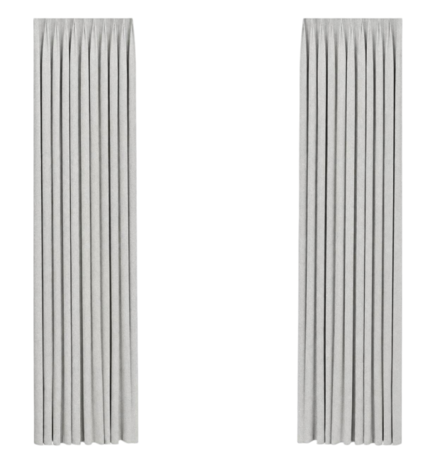 LS-23 LIGHT GREY WHISPER DOUBLE-SIDED FINE-TEXTURE LINEN-LOOK CURTAIN