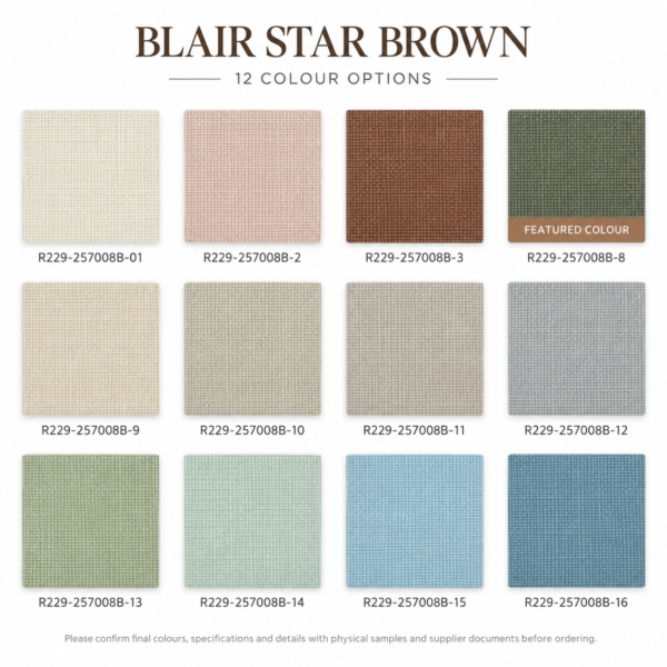 BLAIR STAR BROWN WAFFLE CHENILLE CURTAIN