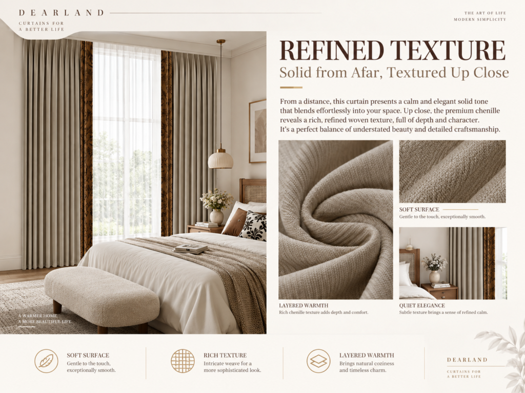 BLAIR STAR BROWN WAFFLE CHENILLE CURTAIN4