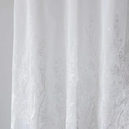 BZ-DE-1614-1-3 Embroidered Pattern Sheer Curtain
