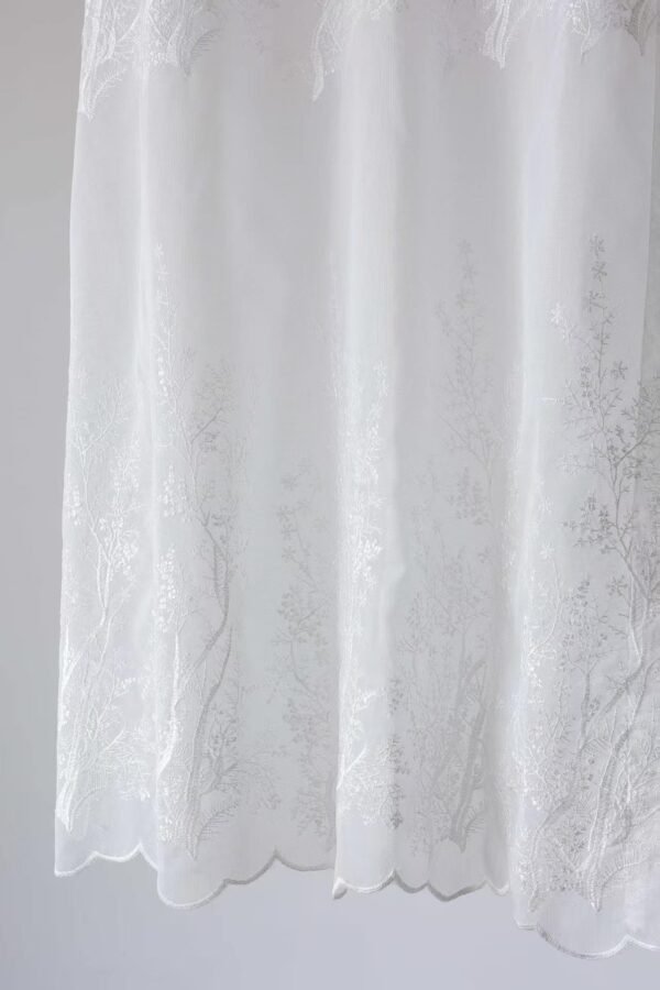 Embroidered Pattern Sheer Curtain
