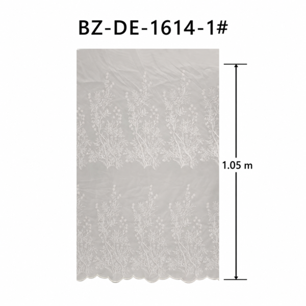 Embroidered Pattern Sheer Curtain