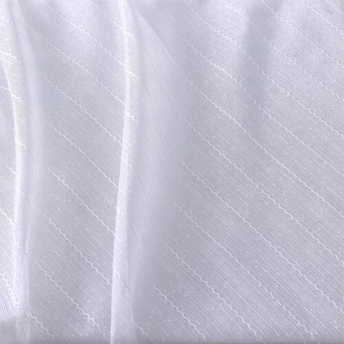 BZ-MC-106-1 BAMBOO SLUB STRIPE SHEER CURTAIN