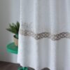 Cross Linen Embroidered Sheer Curtain