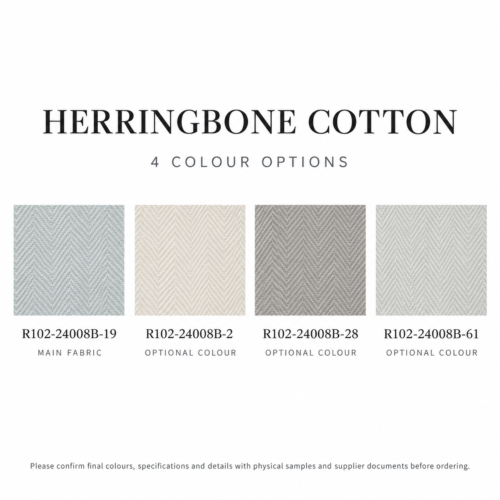 HERRINGBONE COTTON CUSTOM 2+1 INSET CURTAIN-2