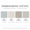 HERRINGBONE COTTON CUSTOM SINGLE INSET CURTAIN