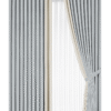 HERRINGBONE COTTON CUSTOM TWO-FOLD INSET CURTAIN