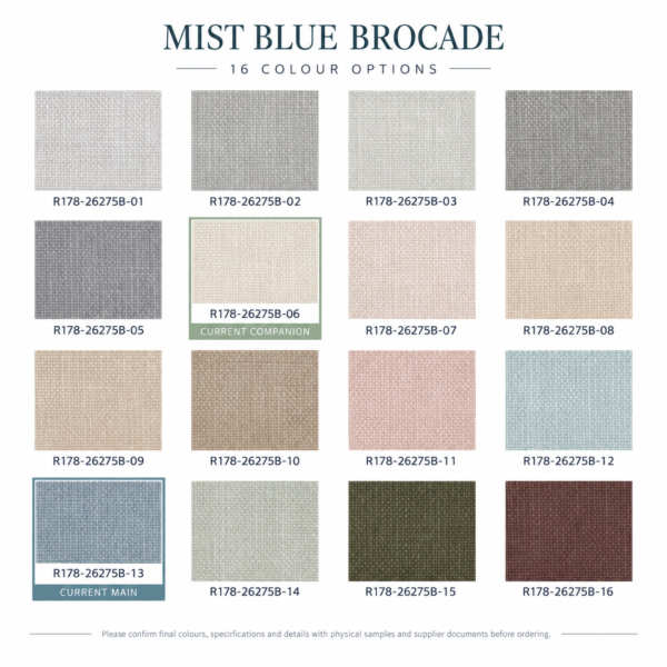 LS-24 COLLECTION · MIST BLUE BROCADE