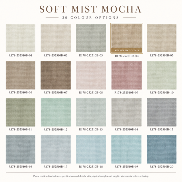 LS-16 HEARTFELT WHEAT VELVET COLLECTION · SOFT MIST MOCHA