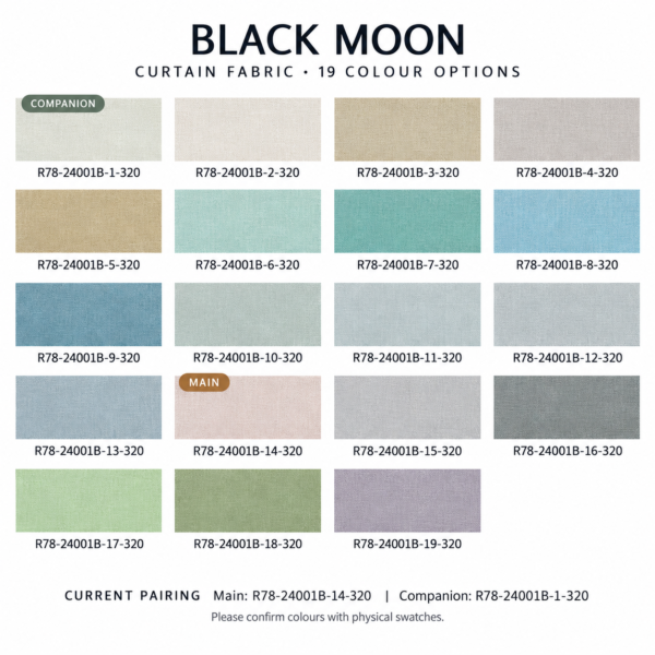 Black Moon Custom Two-Fold Inset Curtain